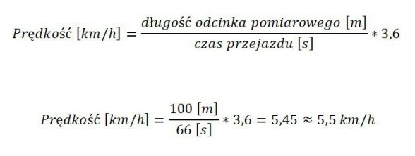 Wzór na pomiar prędkości opryskiwacza