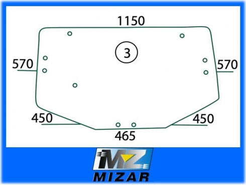 SZYBA TYLNA JOHN DEERE L171335 L213351 L202528-10448