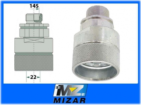 ZŁĄCZE SKRĘCANE M36x2 Z GW ZEW. M22x1,5 14S CIĘŻKA-12317