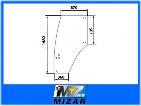 SZYBA DRZWI PRAWA CASE JX 87620223-12519
