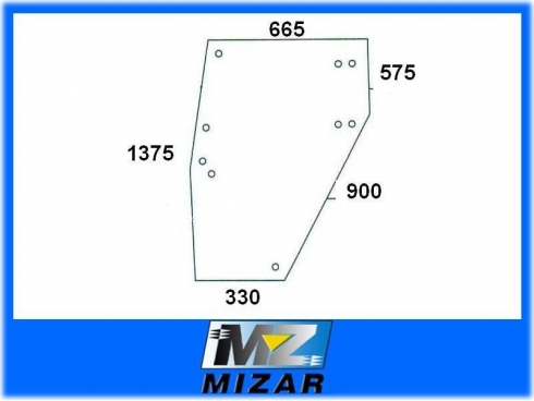 Szyba drzwi lewa Deutz-Fahr DX 04358527-12664