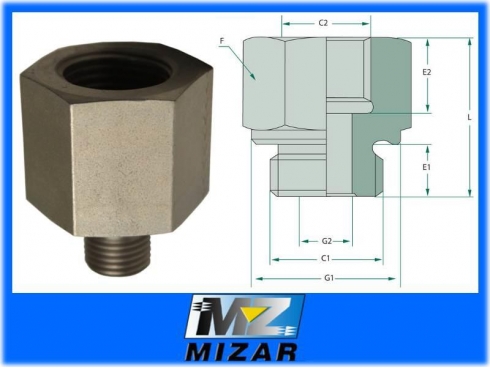 Redukcja manometru gw. 1/2" gz. 1/4"-13471