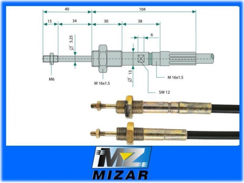 CIĘGŁO ZAWORU HYDRAULICZNEGO 86500757-13564