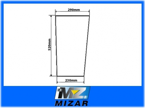 SZYBA PRZEDNIA DOLNA PRAWA CASE XL 3233037R2-14505