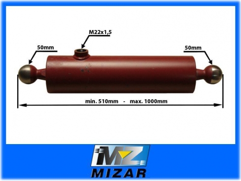 SIŁOWNIK HYDRAULICZNY WYWROTU PRZYCZEPY HL 6 TON ODPOWIEDNIK S16916602500 CT-S169-16-60/2/500-14578