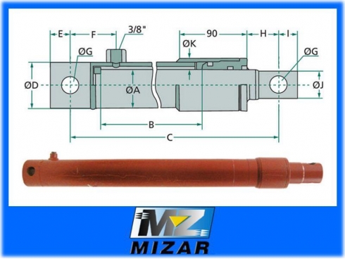 SIŁOWNIK HYDRAULICZNY JEDNOSTRONNY 60/550 GRANIT-14621