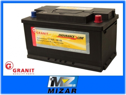 Akumulator 12V 80Ah 740A +P GRANIT Endurance Line-15672