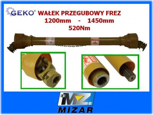 Wałek przegubowo-teleskopowy 1200-1450mm 520Nm-16878