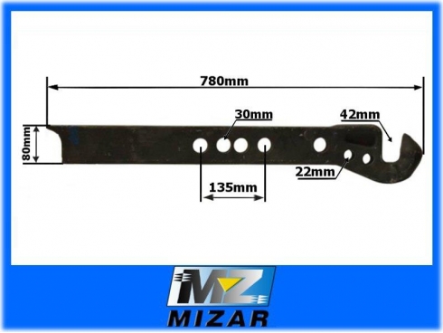 HAK ZACZEPU AUTOMATYCZNEGO DO DUŻYCH OBCIĄŻEŃ 4512 MF4 1666857M93-18224