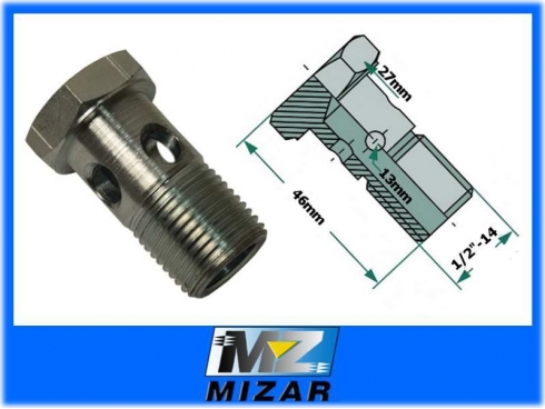 Śruba drążona oczkowa 1/2" BSP - 4 otwory-18535