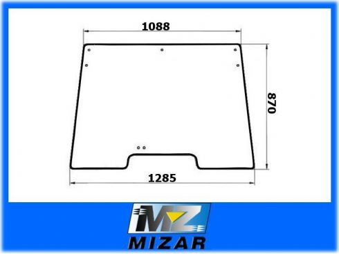 SZYBA PRZEDNIA DEUTZ AGROSTAR PRZYCIEMN. 04383606-18693