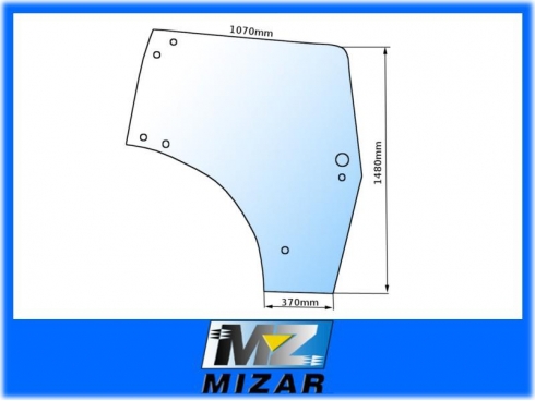 Szyba drzwi prawa Case New Holland Steyr-19258