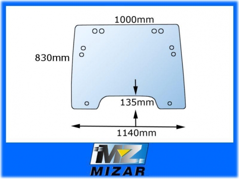 Szyba przednia Case Ford Fiat New Holland-19250