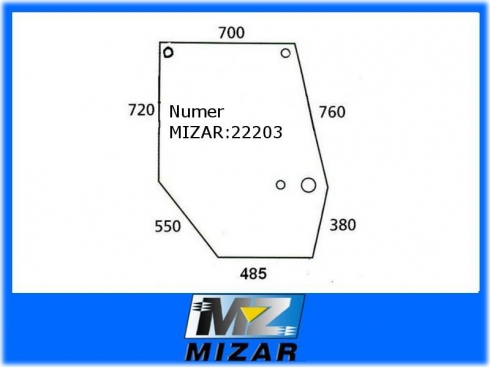 Szyba drzwi prawa górna Case Maxxum 248723A1 1546817C2-19432