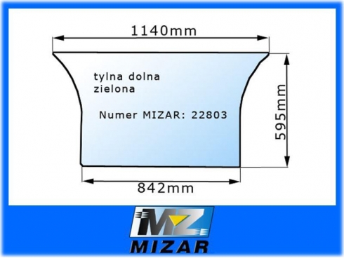 SZYBA TYLNA DOLNA DEUTZ-FAHR ZIELONA 04418956-19438