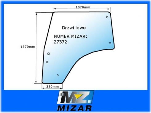 SZYBA DRZWI LEWA DEUTZ AgroFarm 0.015.5691.0/40-19653