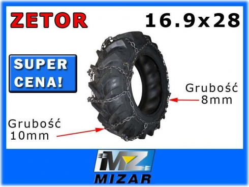 ŁAŃCUCH ŚNIEGOWY PRZECIW POŚLIZGOWY ZETOR 16.9x28 1szt.-19697