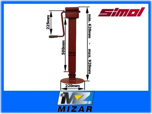 Podpora regulowana 500-810mm 3000kg Simol-20598