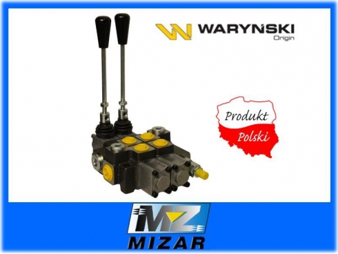 Rozdzielacz hydrauliczny 2-sekcyjny sterowany dźwignią 40L Waryński-21657