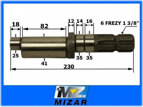 Wał pompy opryskiwacza P-100-22158