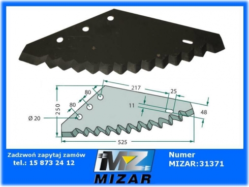 Noż do paszowozu R.M.H Metal-Fach Alima Bvl 70-230 79723-23421