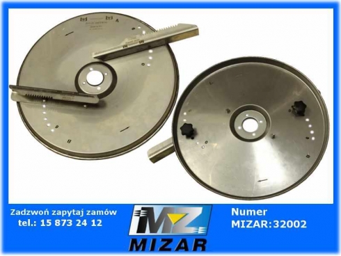 Talerz rozsiewacza metalowy 435mm ze stali nierdzewnej lewy -23954