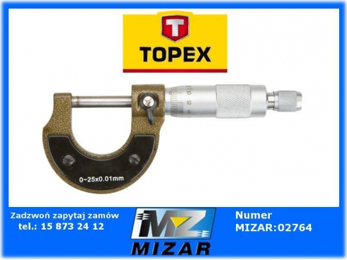 MIKROMETR 0-25mm TOPEX 31C629-24034