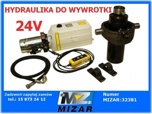 Hydraulika do wywrotki kpl. siłownik zasilacz 24V-24375