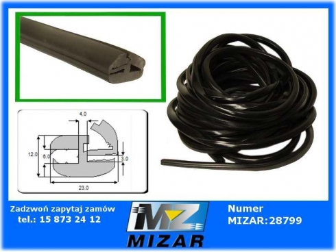 USZCZELKA DO SZYB Z KLINEM TB1/0304 1mb T25 T-25-24618