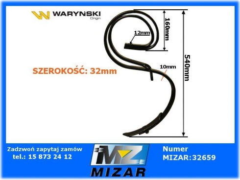 Ząb sprężynowy agregatu uprawowego wzm. Waryński 1417000040-24724