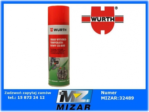 Smar wysokotemperaturowy CU800 300ml WURTH-24942