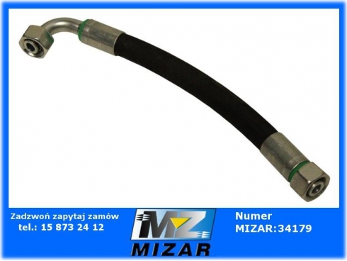 Przewód hydrauliczny M22x1,5mm / M22x1,5 kolanko 90' dł. 30cm-26041