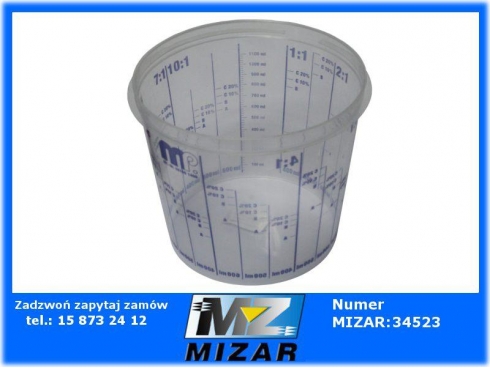 Kubek lakierniczy z podziałką do mieszania 1100ml-26186