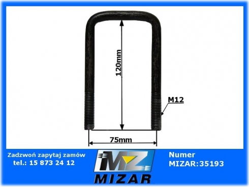 Jarzmo M12 rama 60 agregatu BOMET 1516001130-26330