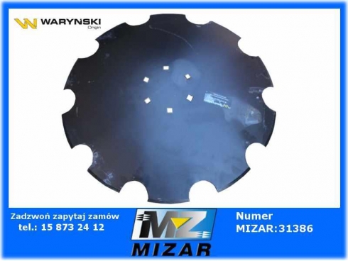 Talerz do talerzówki 560x4mm 6-otworów 13x13mm uzębiony Z-10 Waryński-27402