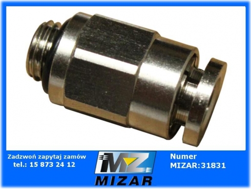 Szybkozłącze Tekalanu fi 6mm M8x1 proste metalowe-27674