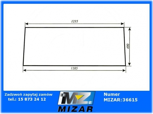 Szyba tylna górna Zetor 4911 5911 5011 6011 6911 67827958 6782-7958-28098