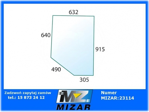 SZYBA DRZWI GÓRNA PRAWA I LEWA CASE COMFORT 2000 3223761R1 520484-28086