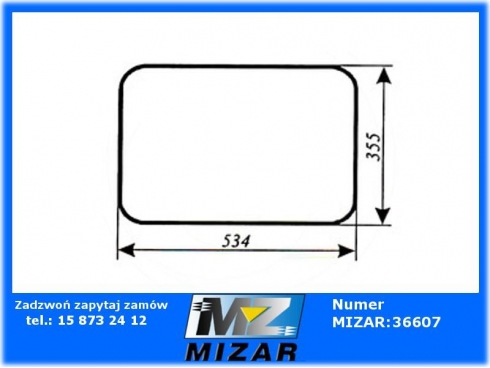 Szyba tylna dolna Zetor 5211 7211 62117998 6211-7998-28093