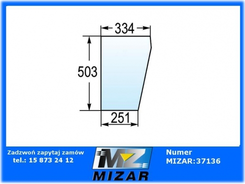 Szyba dzielona L/P stała przednia Case IH 644 743 3223749R1 520485-28189