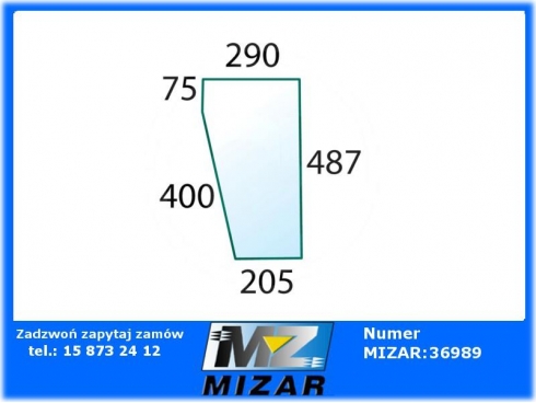 Szyba dzielona L/P Case IH 433 533 633 733 833 554 520411-28142