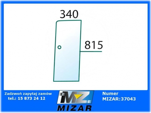 Szyba drzwi górna L/P Case IH 440 540 640 740 840 1989739C1-28181