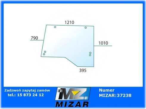 Szyba boczna lewa Case Magnum 7210 7220 7230 7240 1340199C2-28255