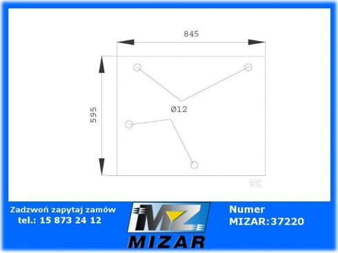 Szyba tylna przyciem. Case XL 743 745 844 856 595 1535079C2-28238