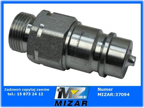 Szybkozłącze hydrauliczne wtyka Euro M22x1,5 GZ Waryński-28320