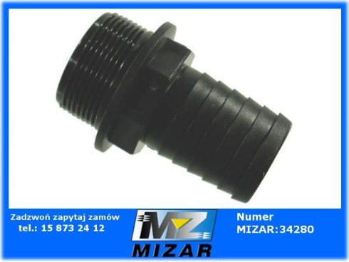 Przyłącze węża proste 38mm gwint zewnętrzny 1 1/2" ARAG-28419