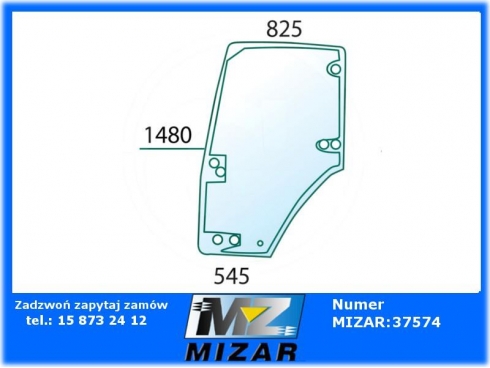 Szyba drzwi lewa Case MX 180 200 210 220 230 240 344730A2 242669A6-28846