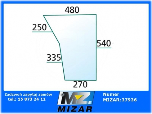 Szyba drzwi dolna L/P Deutz Fritzmeier Europa III-28930