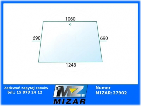 Szyba przednia stała Deutz Fritzmeier II 9102 3006 520436-28922