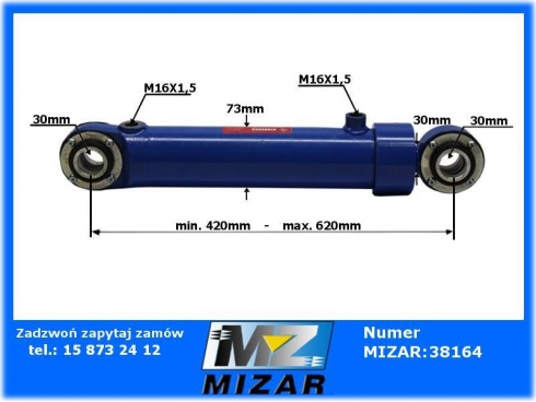 Siłownik hydrauliczny skrętu wspomagania kierownicy MTZ C63 C633405115-29070